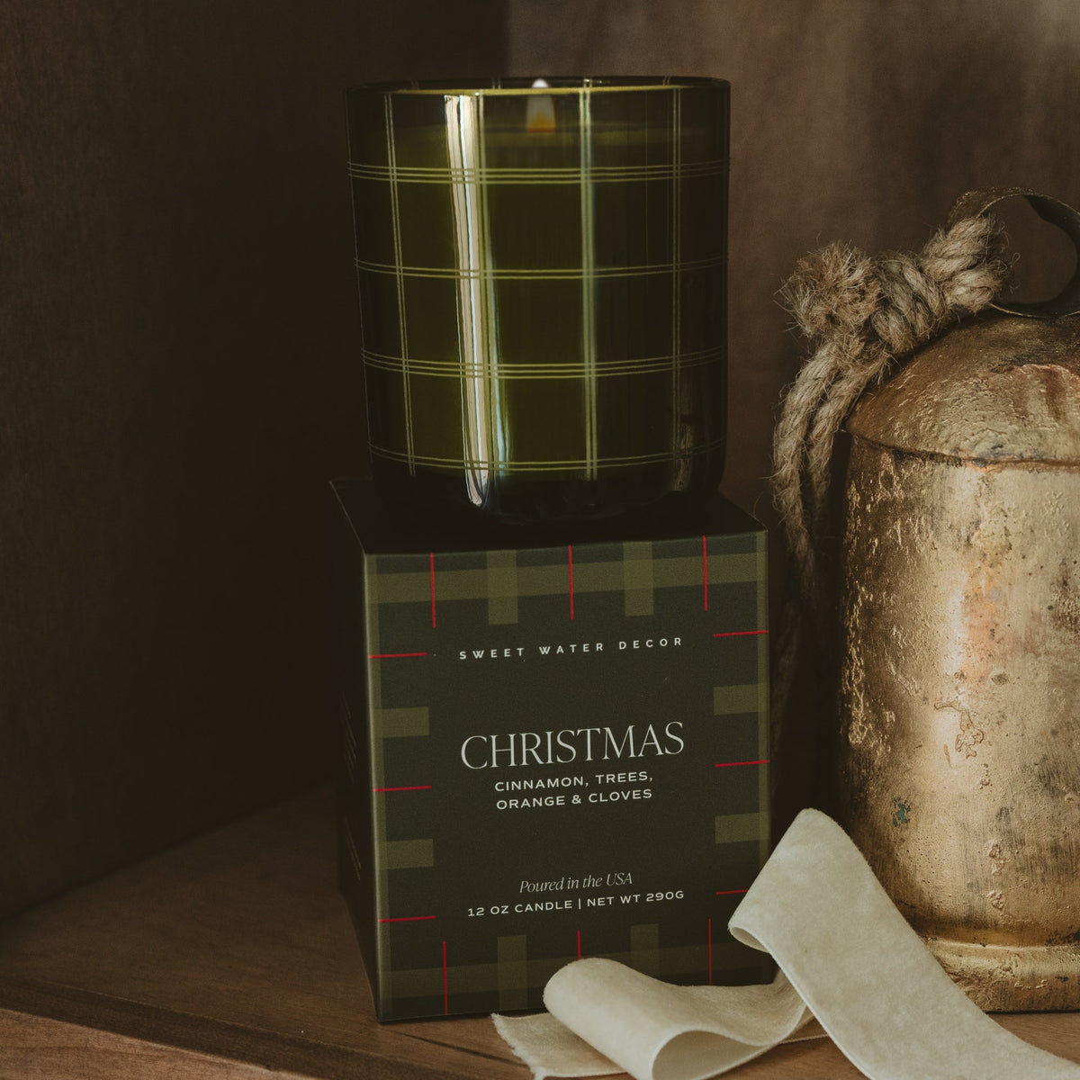 Christmas Soy Candle - Boxed Tinted Glass Jar - 12 oz  (Online Exclusive