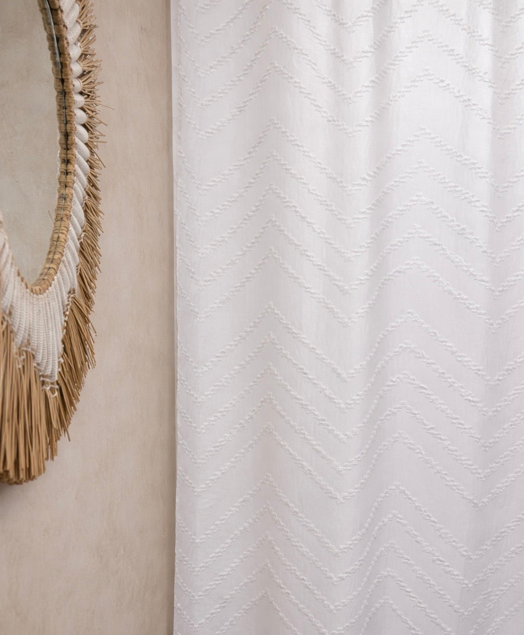 Capri Tufted Chevron Shower Curtain (Online Exclusive)