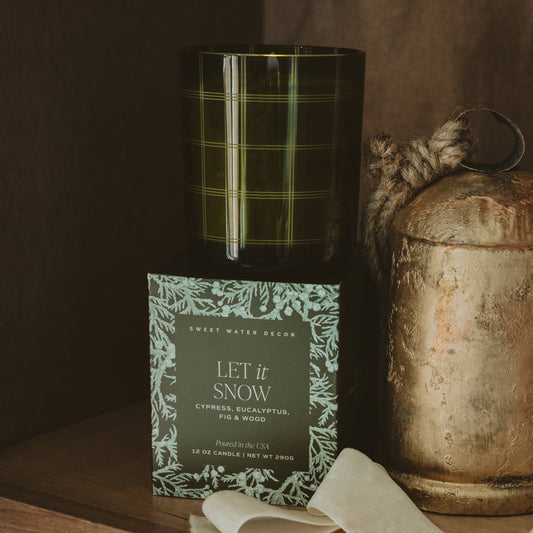Let It Snow Soy Candle - Boxed Tinted Glass Jar - 12 oz  (Online Exclusive