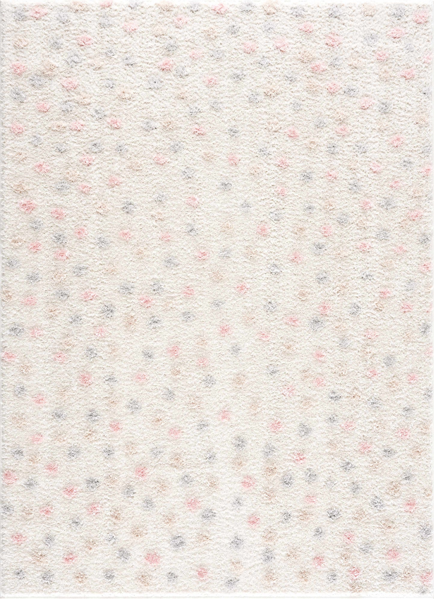 Cansu Pink & Cream Dotted Area Rug  (online exclusive