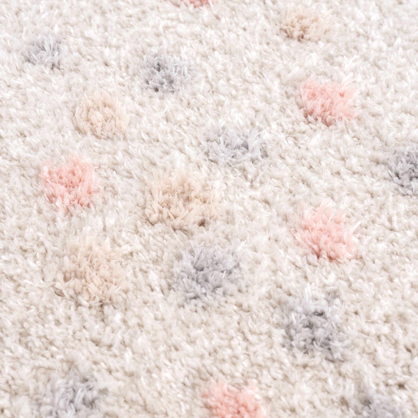 Cansu Pink & Cream Dotted Area Rug  (online exclusive