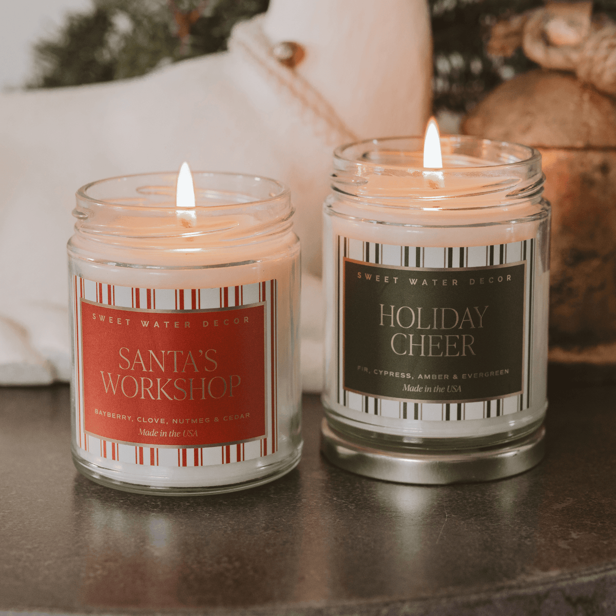 Santa's Workshop Soy Candle - 9 oz Clear Jar (Merry and Bright)  (Online Exclusive