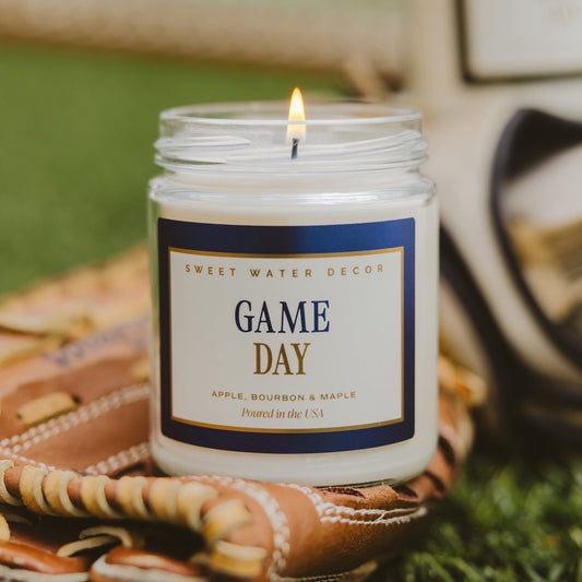 Game Day Blue Soy Candle - Clear Jar - 9 oz  (Online Exclusive