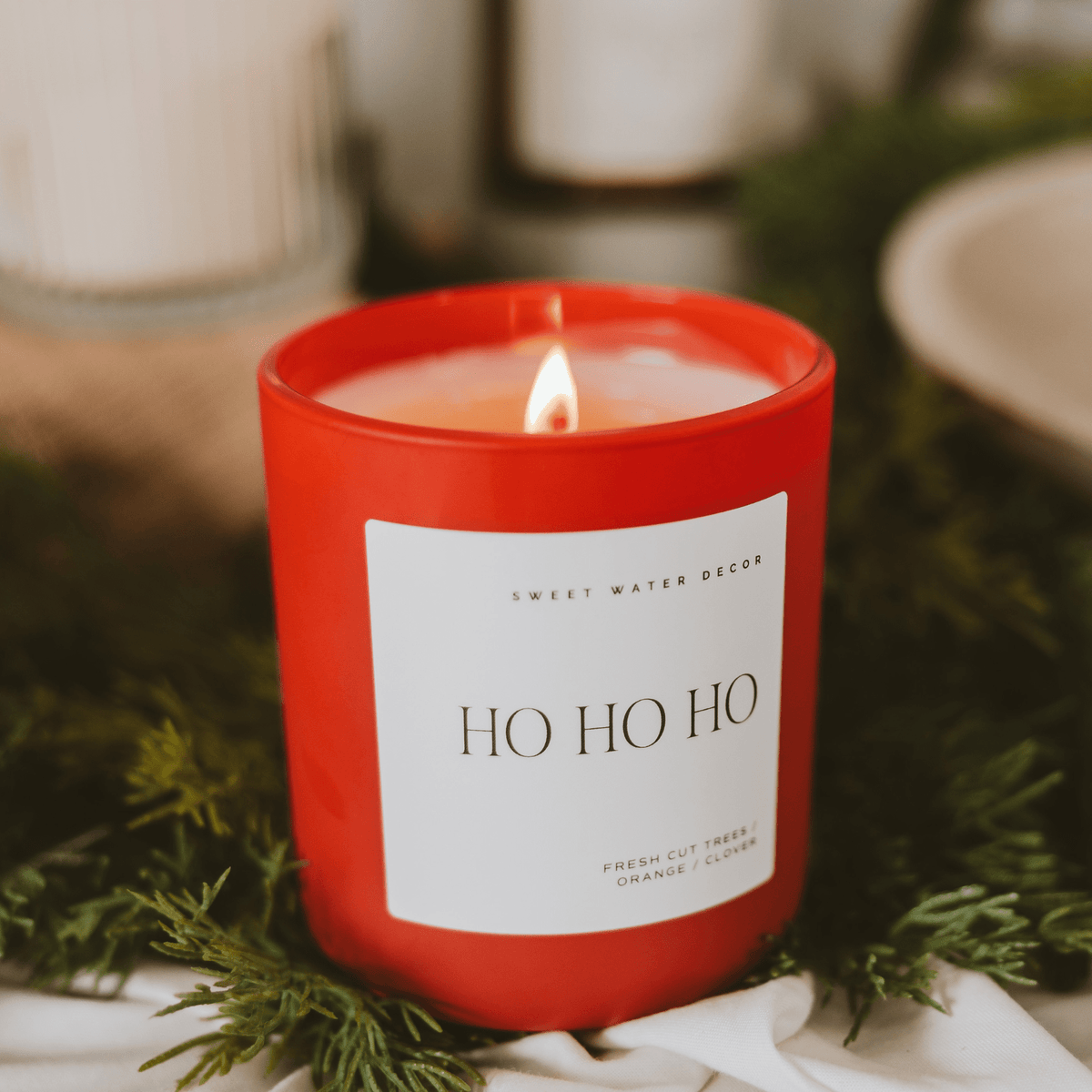 Ho Ho Ho Soy Candle - Red Matte Jar - 15 oz (Christmas)  (Online Exclusive
