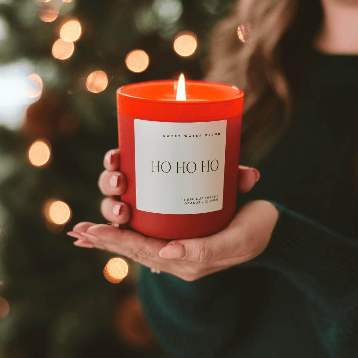 Ho Ho Ho Soy Candle - Red Matte Jar - 15 oz (Christmas)  (Online Exclusive