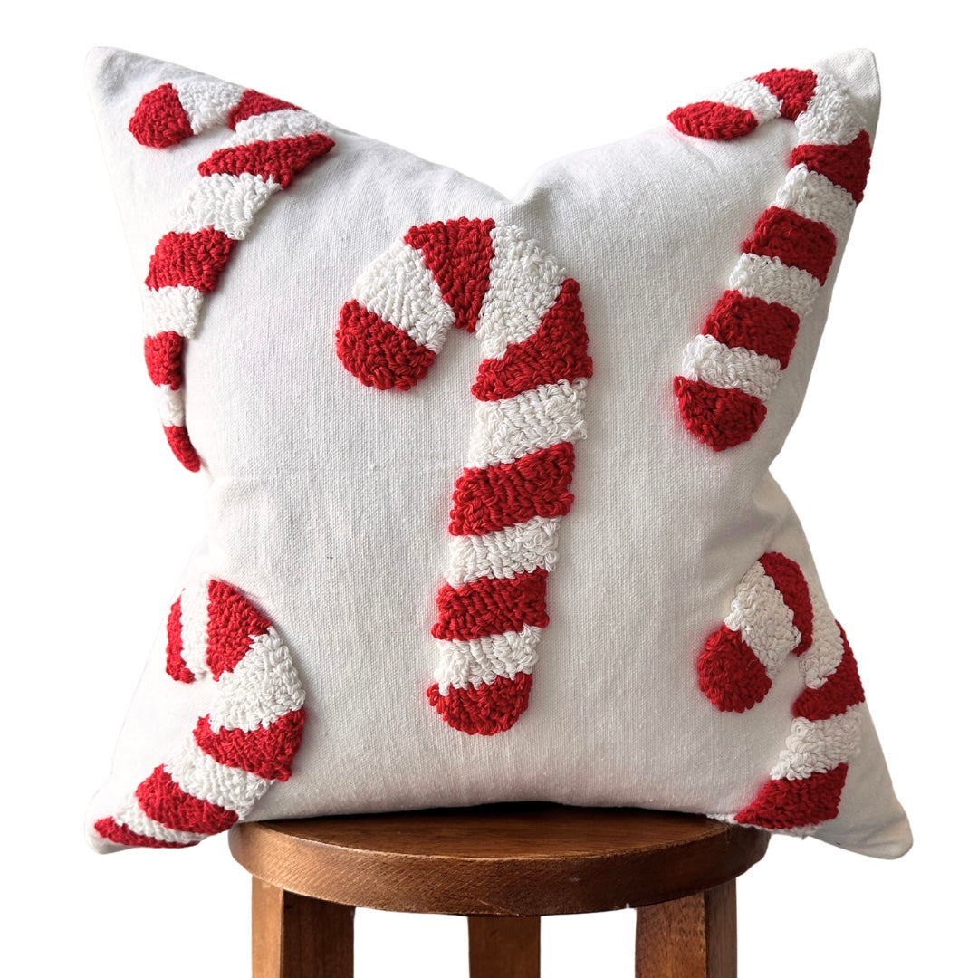 Candy Cane Pillow Cover  (Online Exclusive)