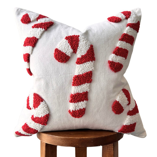 Candy Cane Pillow Cover  (Online Exclusive)