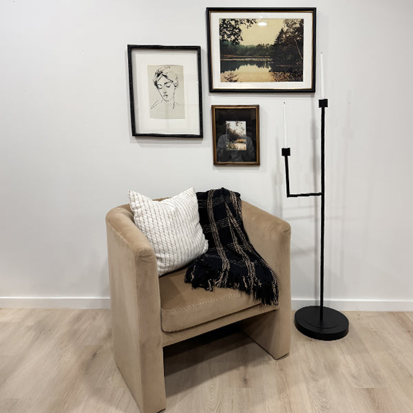 50 Inch Black Iron Floor Candelabra (Online Exclusive)