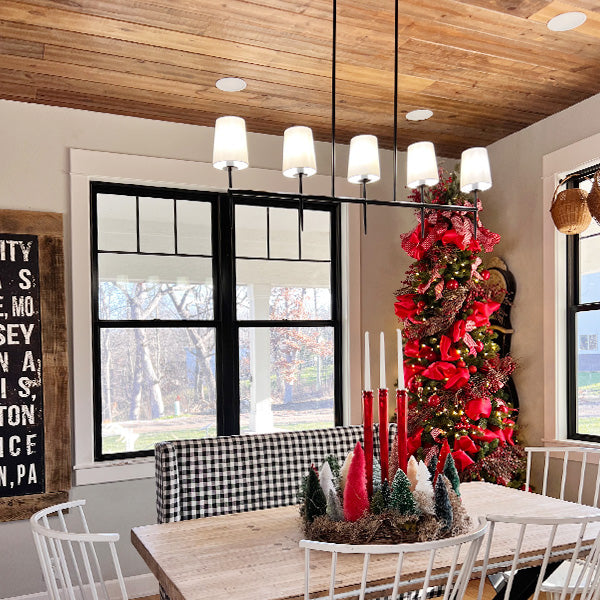 5 Light Linear Modern Chandelier (Online Exclusive)