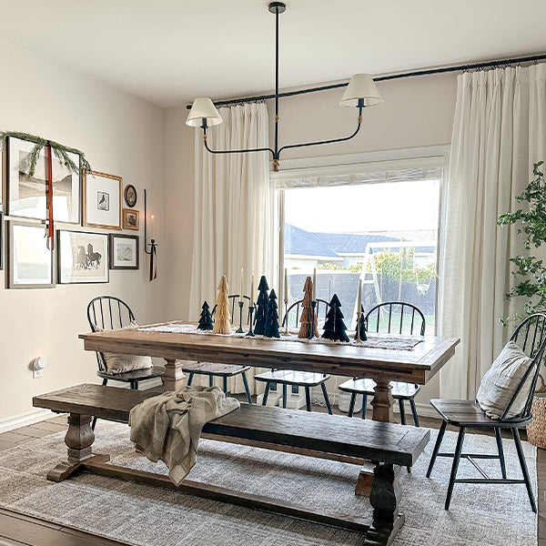 61 Inch Two Shade Linear Iron Pendant (Online Exclusive)