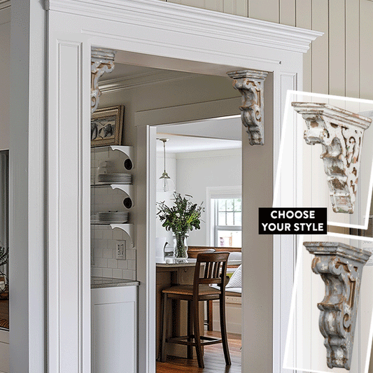 Antique Inspired Distressed Wooden Corbel, Pick Your Style (Online Exclusive)