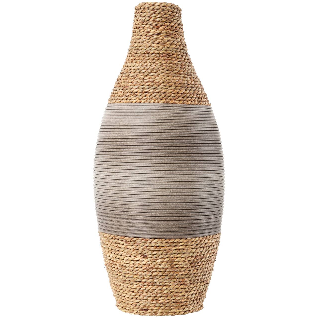 Brown Seagrass Handmade Wrapped Vase