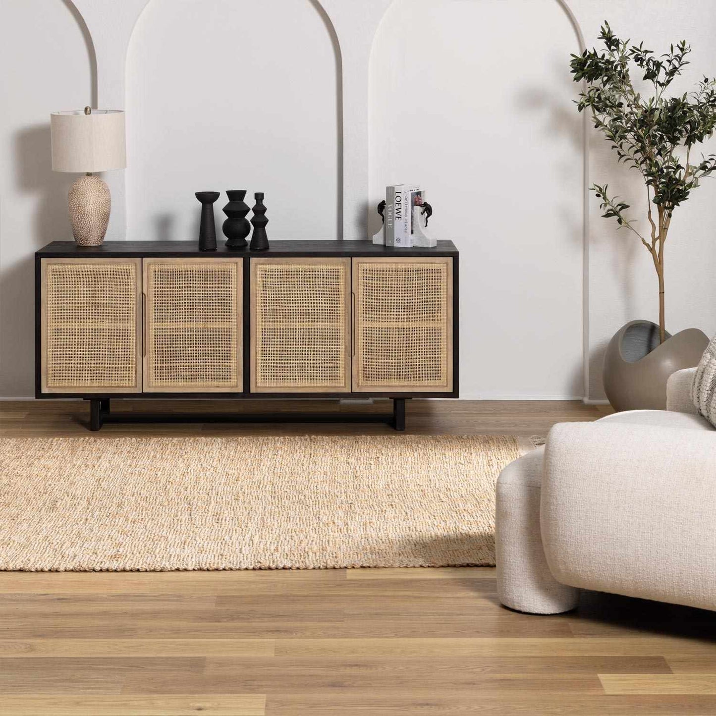 Lonut Checkered Jute Area Rug - Promo  (online exclusive