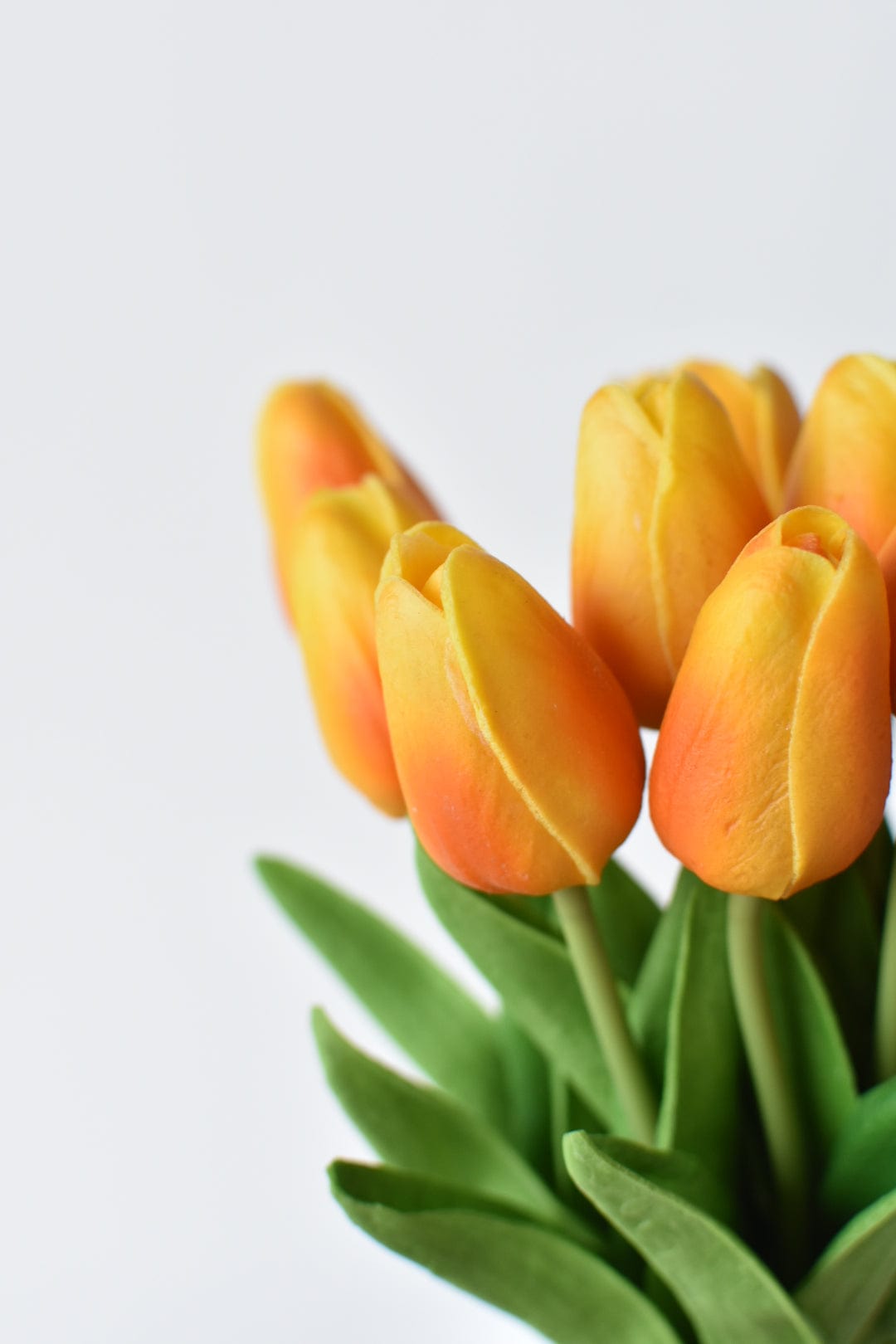 13.5" Faux Real Touch Orange/Yellow Tulip Bundle : 12 Stems  (online exclusive)