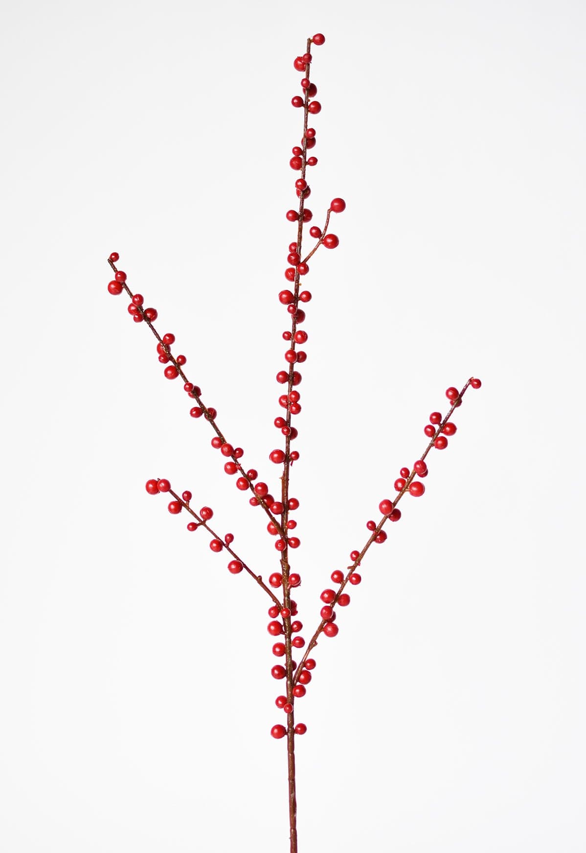 28" Faux Outdoor Red Berry Stem  (online exclusive)