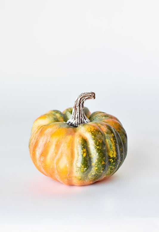 5" x 5.5" Faux Green/Orange Pumpkin (Online exclusive)