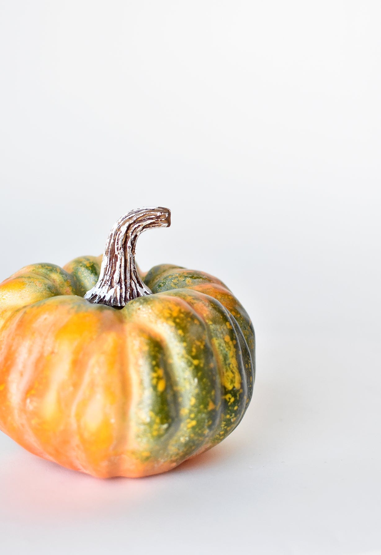 5" x 5.5" Faux Green/Orange Pumpkin (Online exclusive)