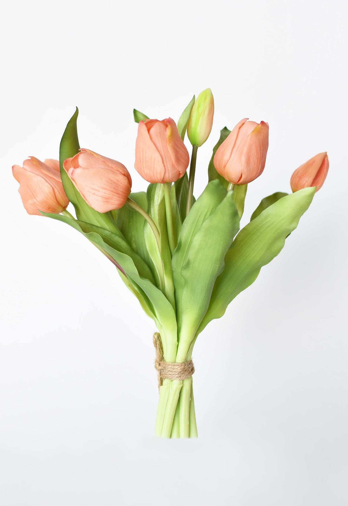 11.75" Faux Real Touch Orange Sorbet Tulip Stem Bundle (Online exclusive)