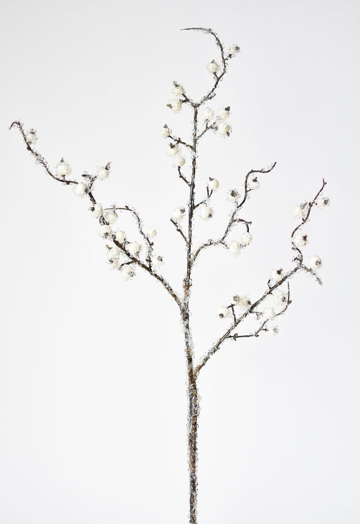 29" Faux Iced White Berry Stem (Online exclusive)