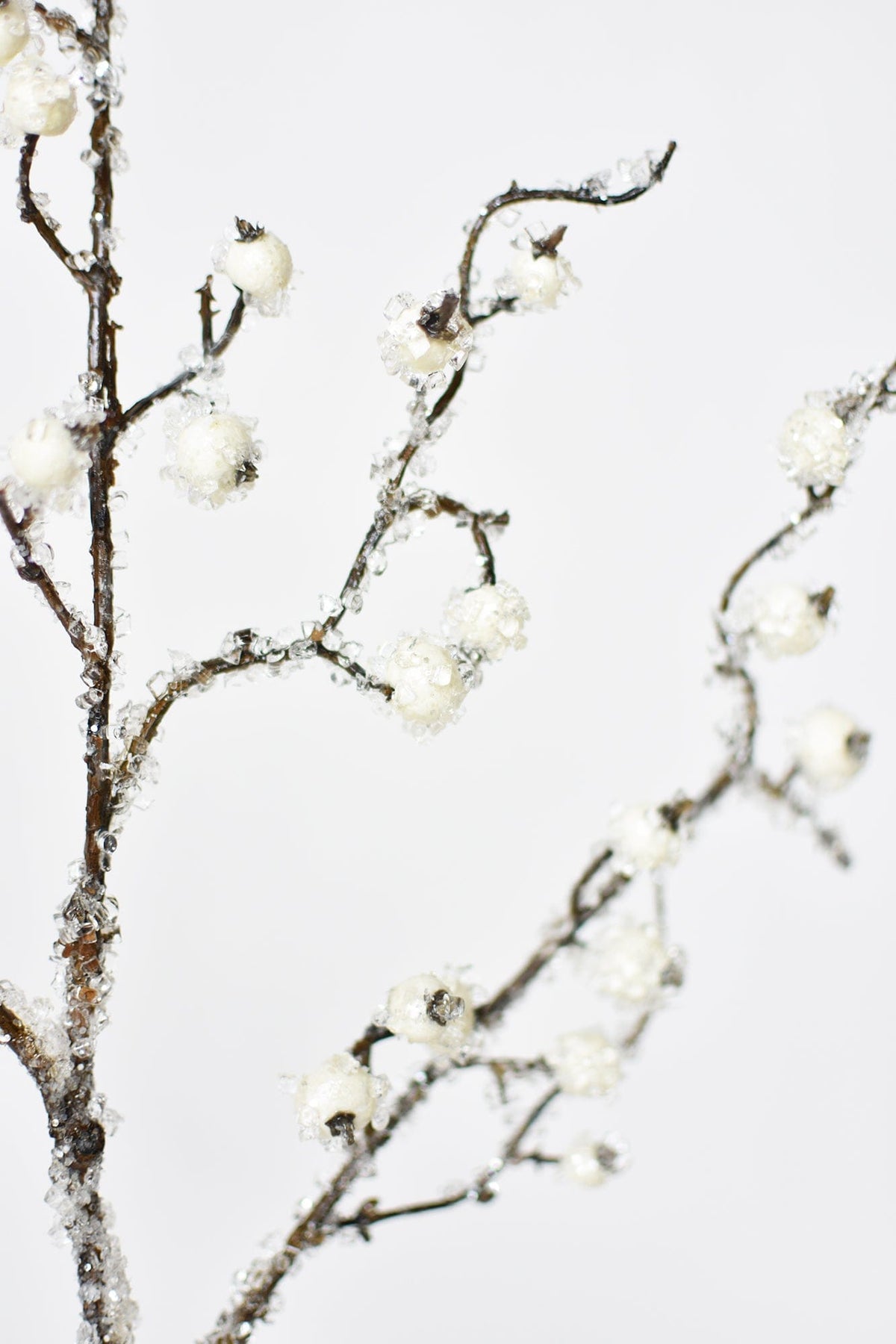 29" Faux Iced White Berry Stem (Online exclusive)