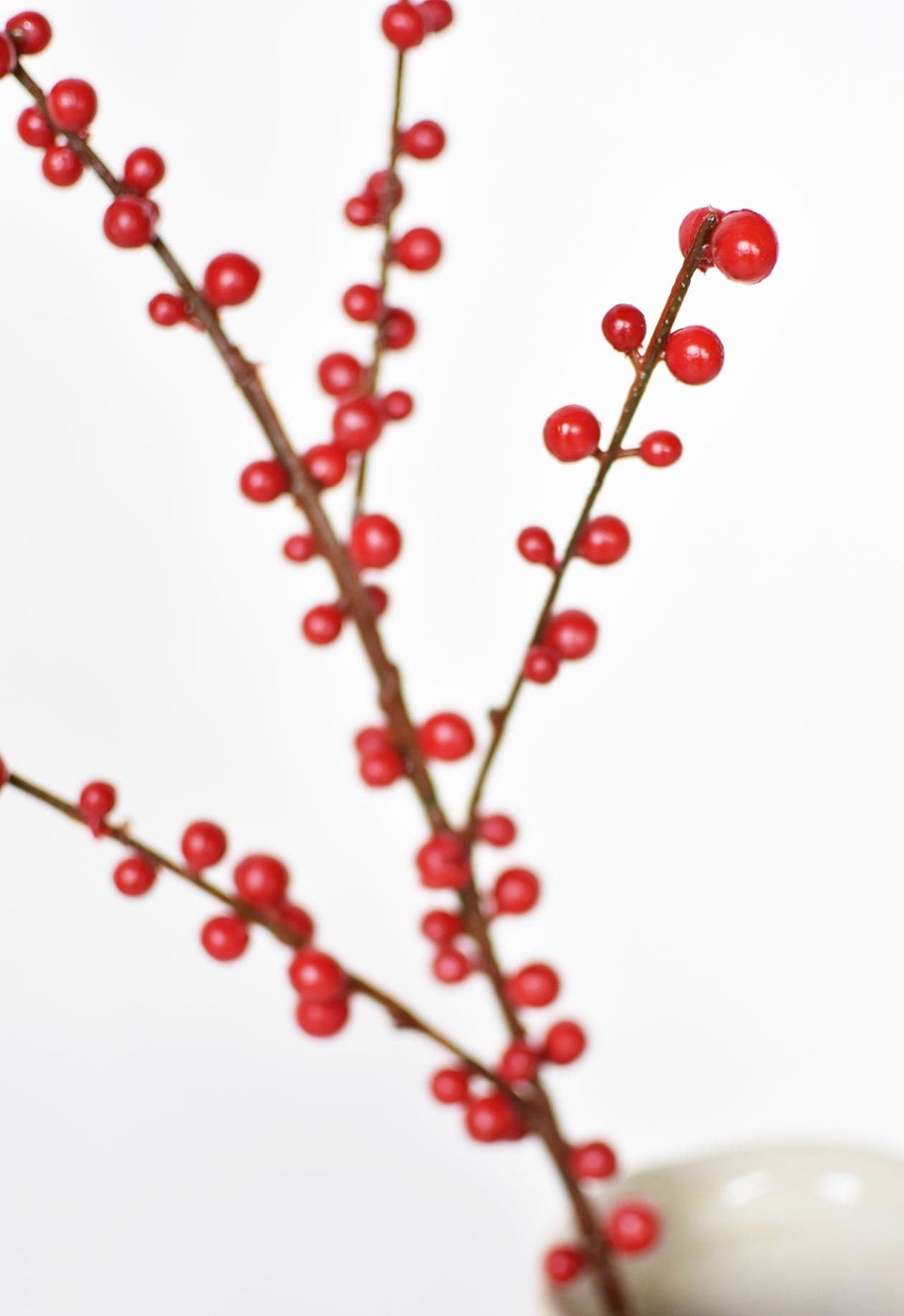 28" Faux Outdoor Red Berry Stem  (online exclusive)