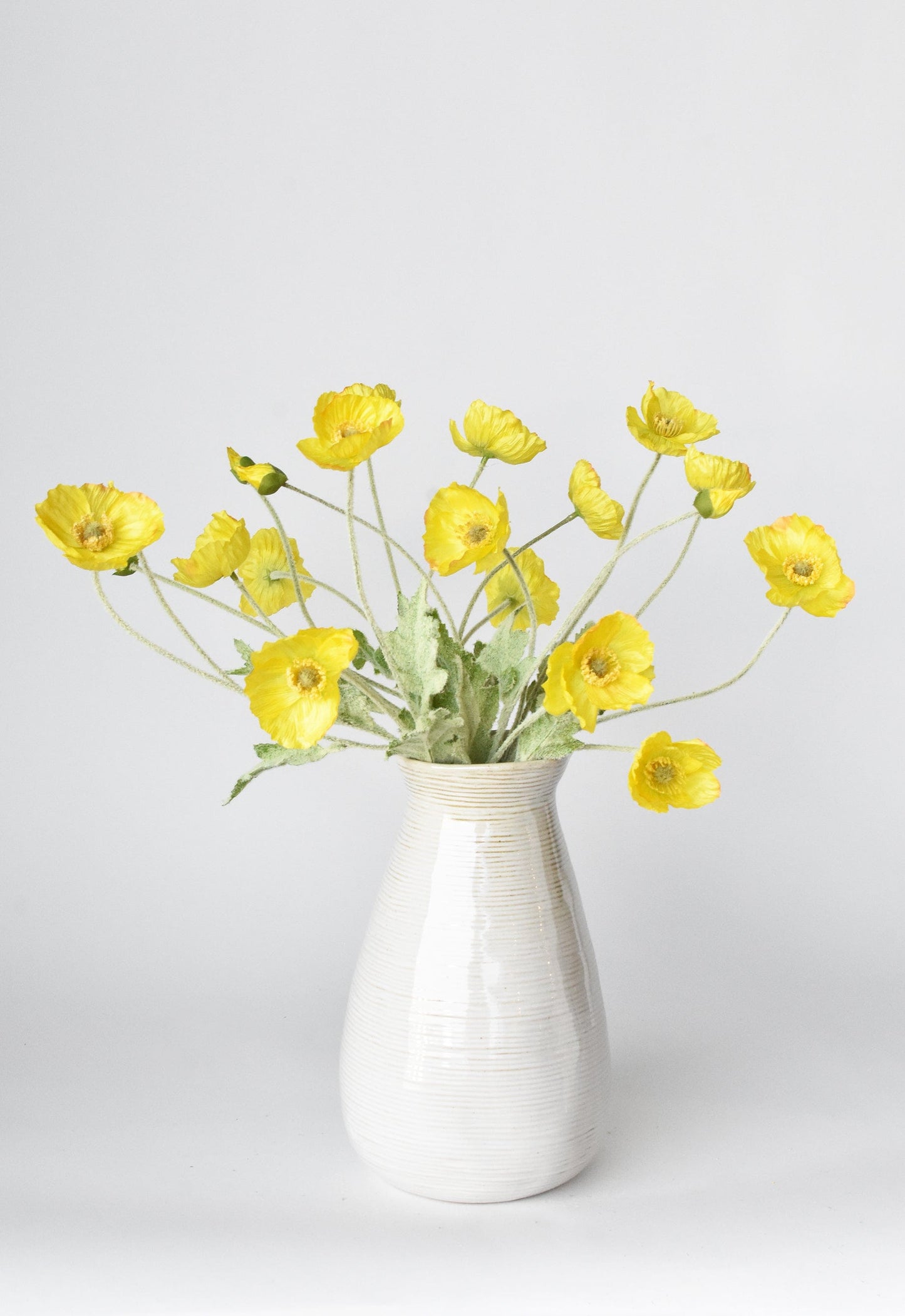 24" Faux Yellow Poppy Stem (Online exclusive)