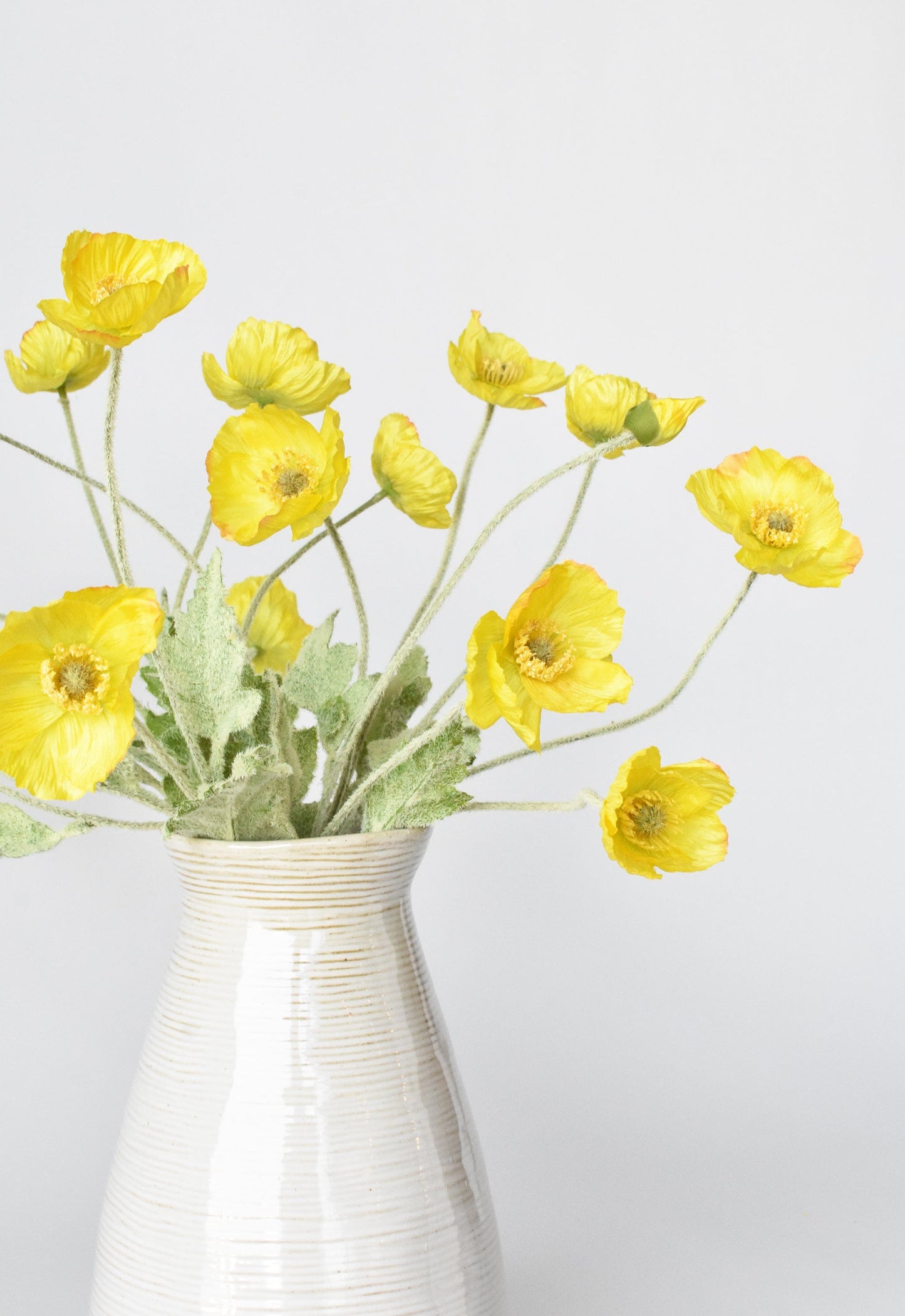 24" Faux Yellow Poppy Stem (Online exclusive)