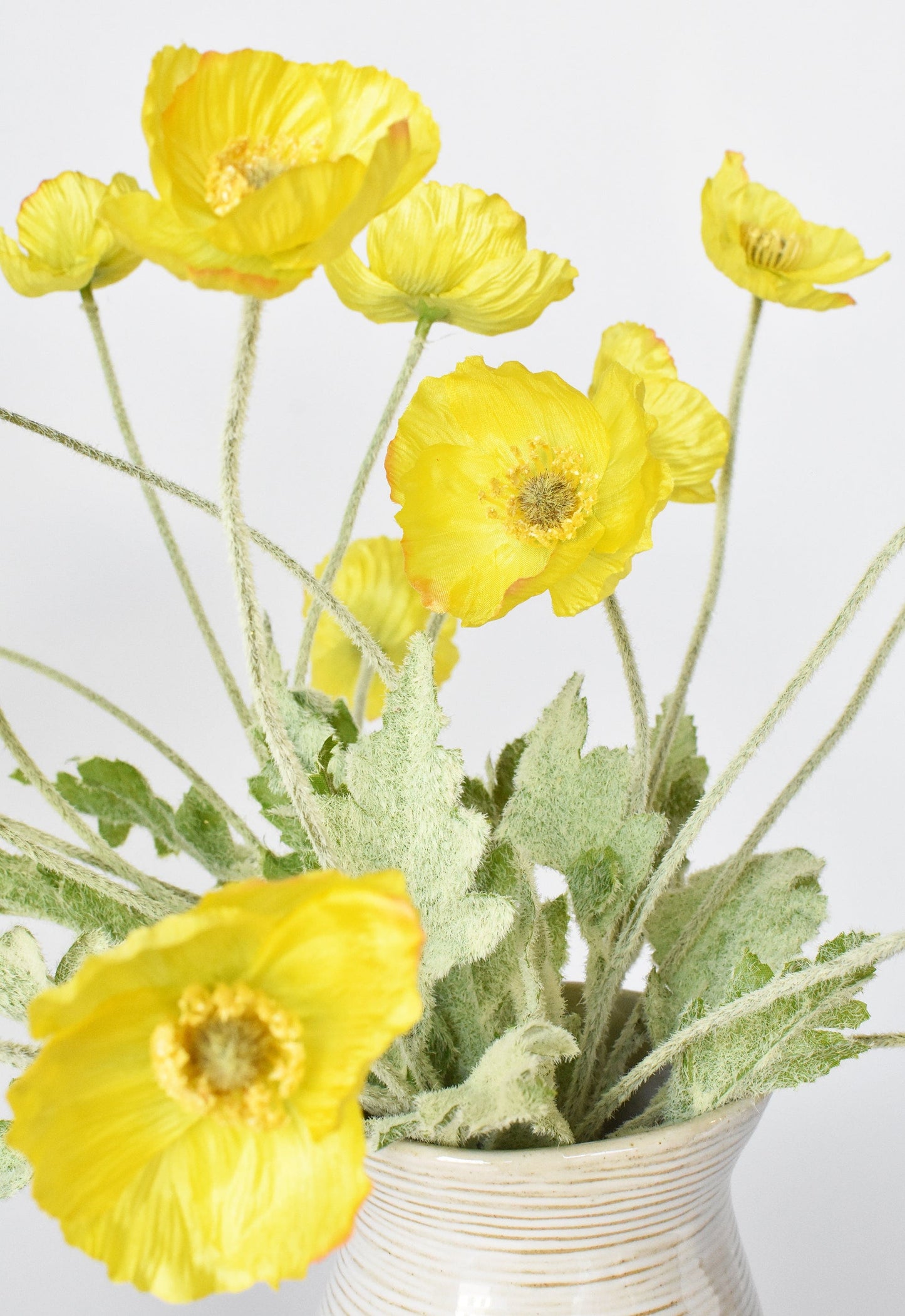 24" Faux Yellow Poppy Stem (Online exclusive)