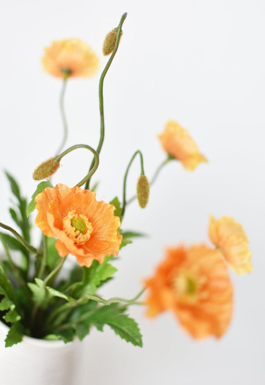 15" Faux Orange Poppy Bush (Online exclusive)