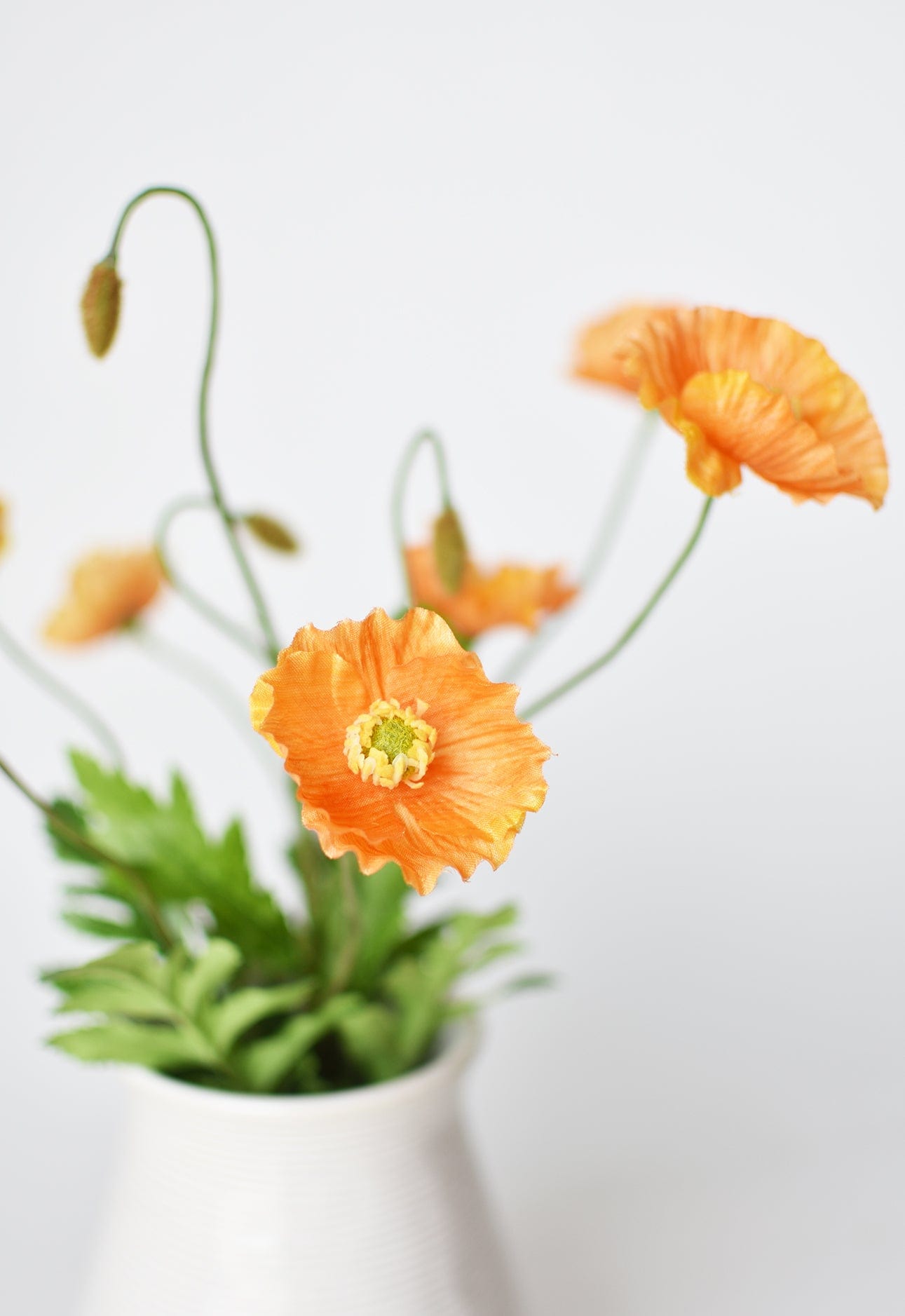 15" Faux Orange Poppy Bush (Online exclusive)