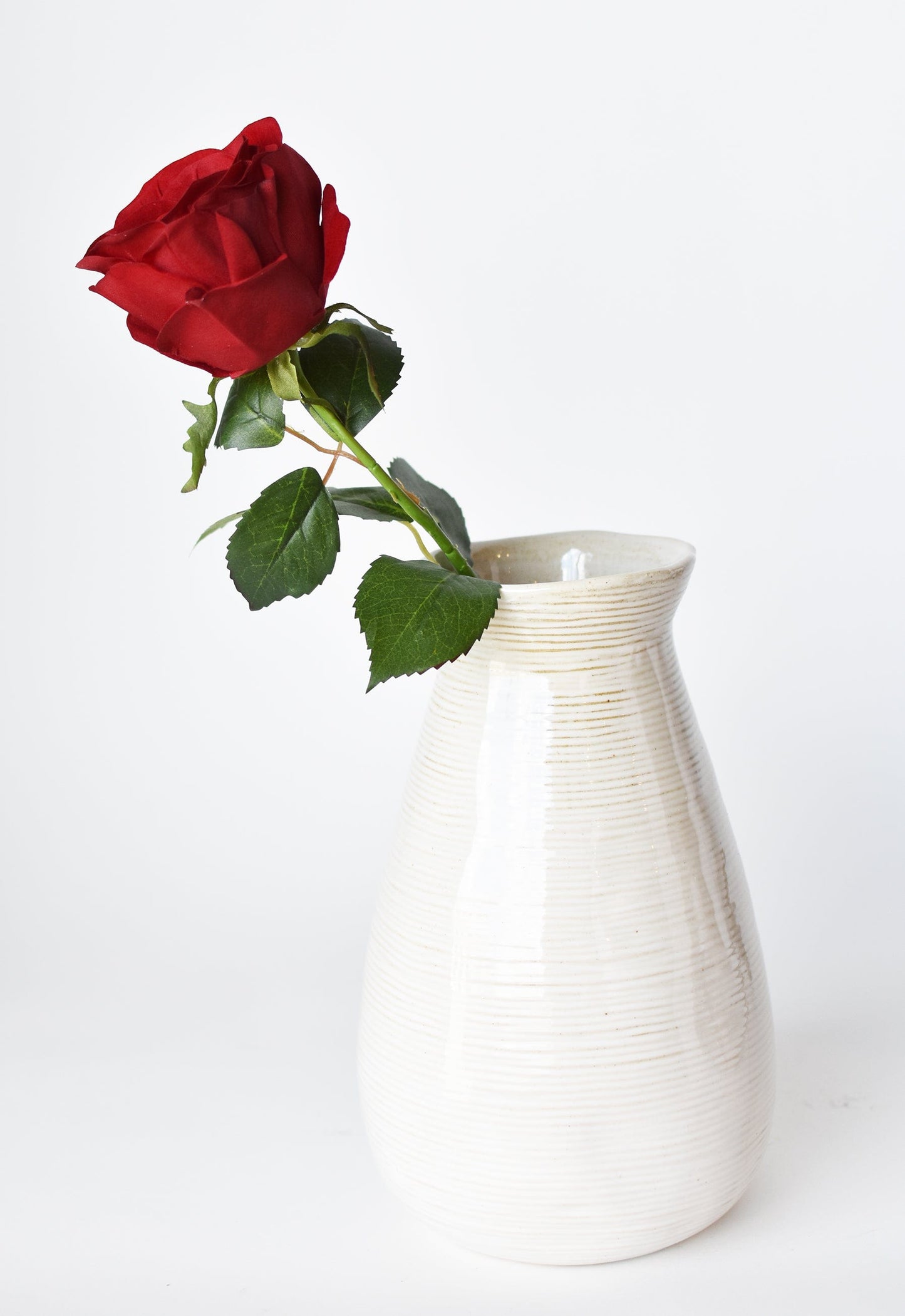 22" Faux Red Velvet Rose Stem (Online exclusive)