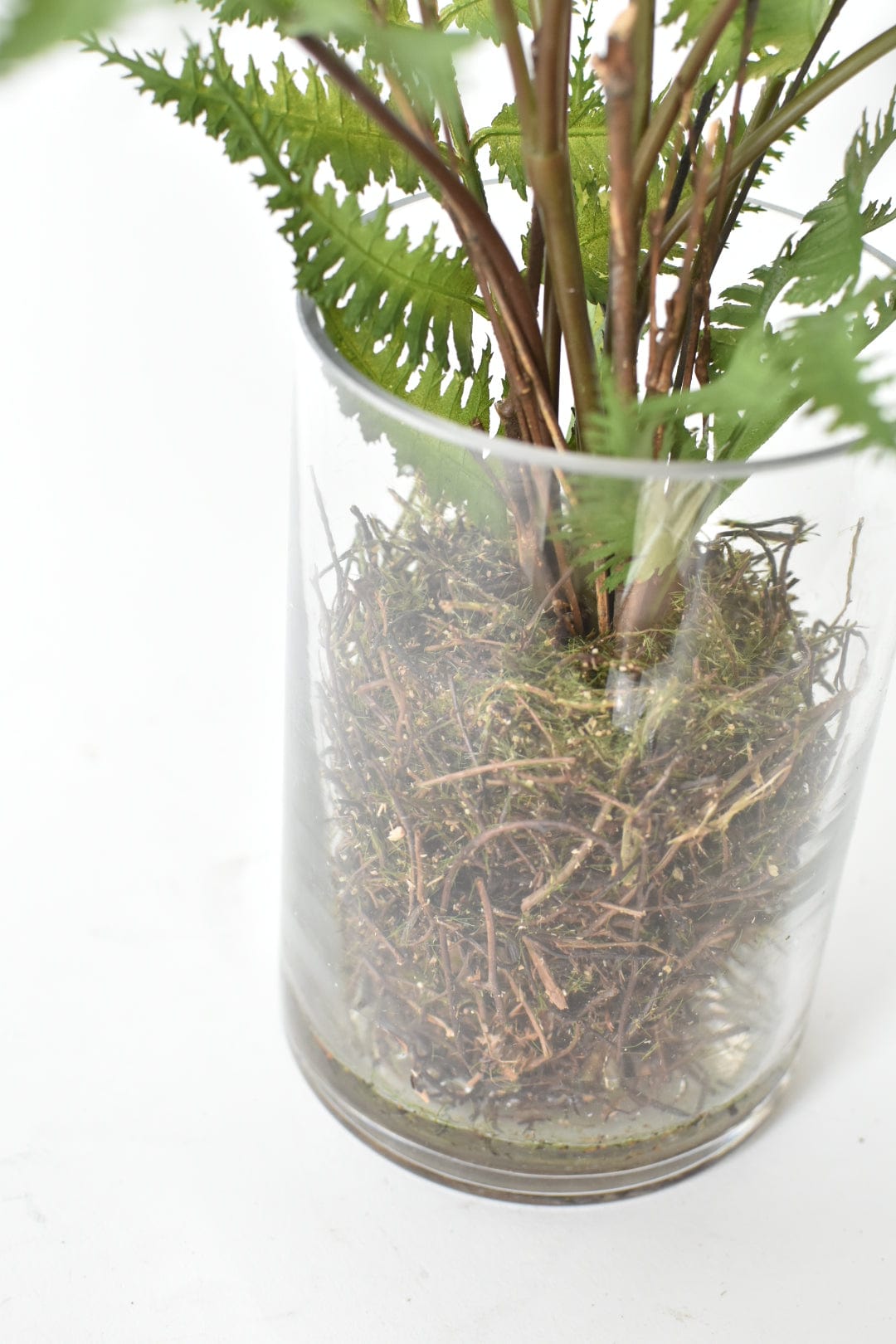 25" Faux Forest Fern in Glass Vase  (online exclusive)