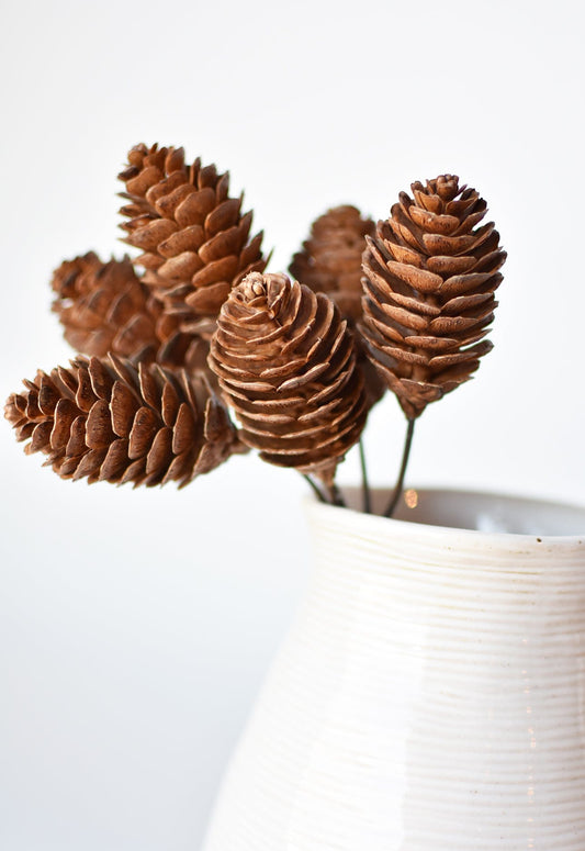 10" Faux Pinecone Stem Bundle (Online exclusive)