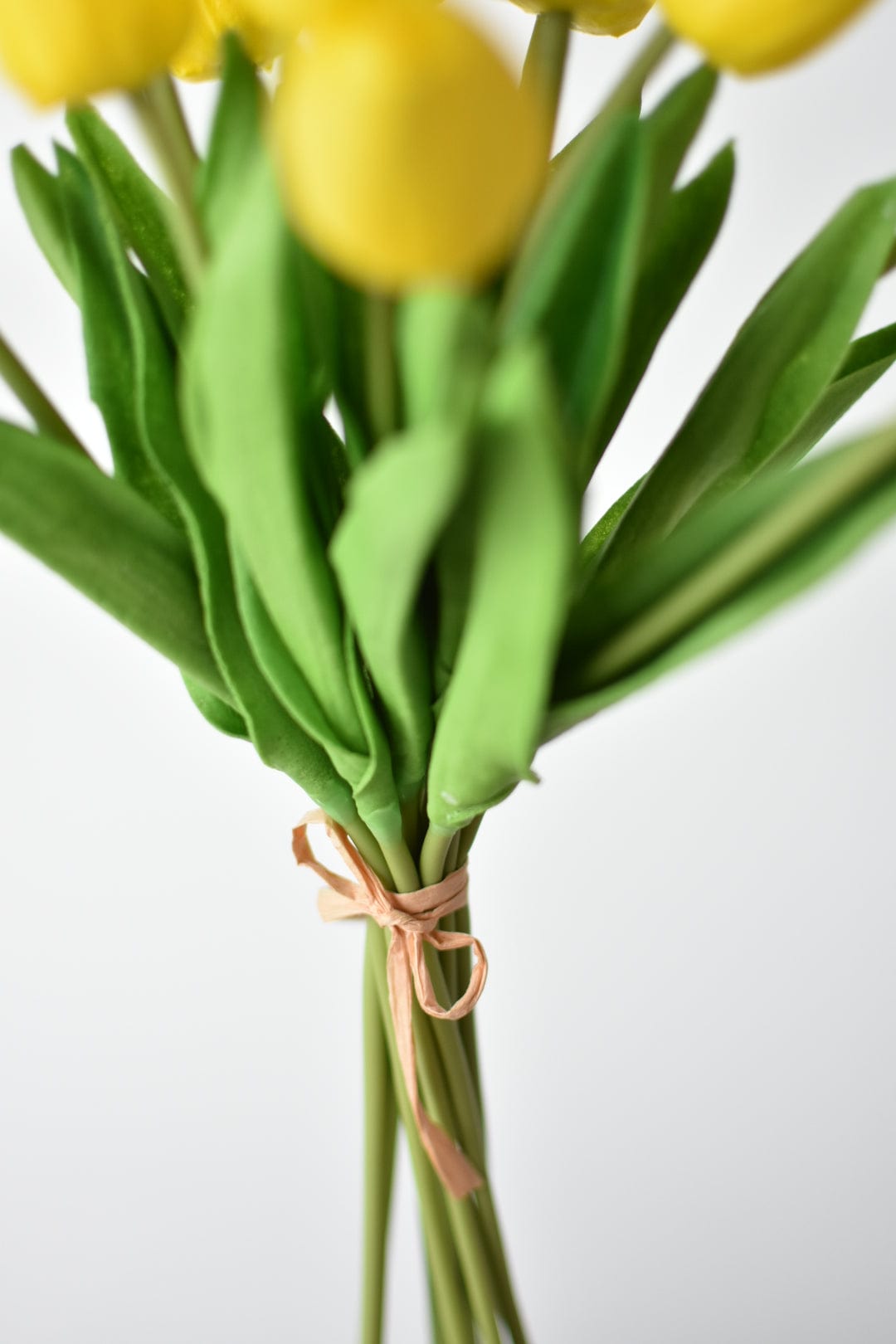13.5" Faux Real Touch Yellow Tulip Bundle : 12 Stems  (online exclusive)