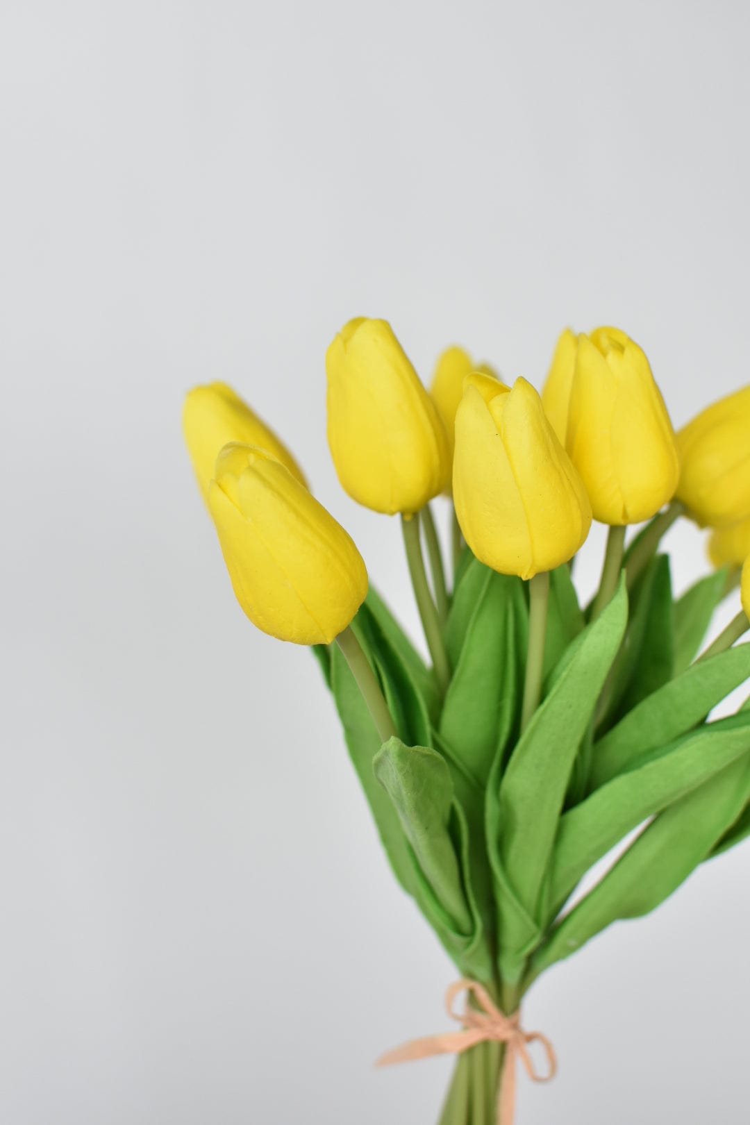 13.5" Faux Real Touch Yellow Tulip Bundle : 12 Stems  (online exclusive)