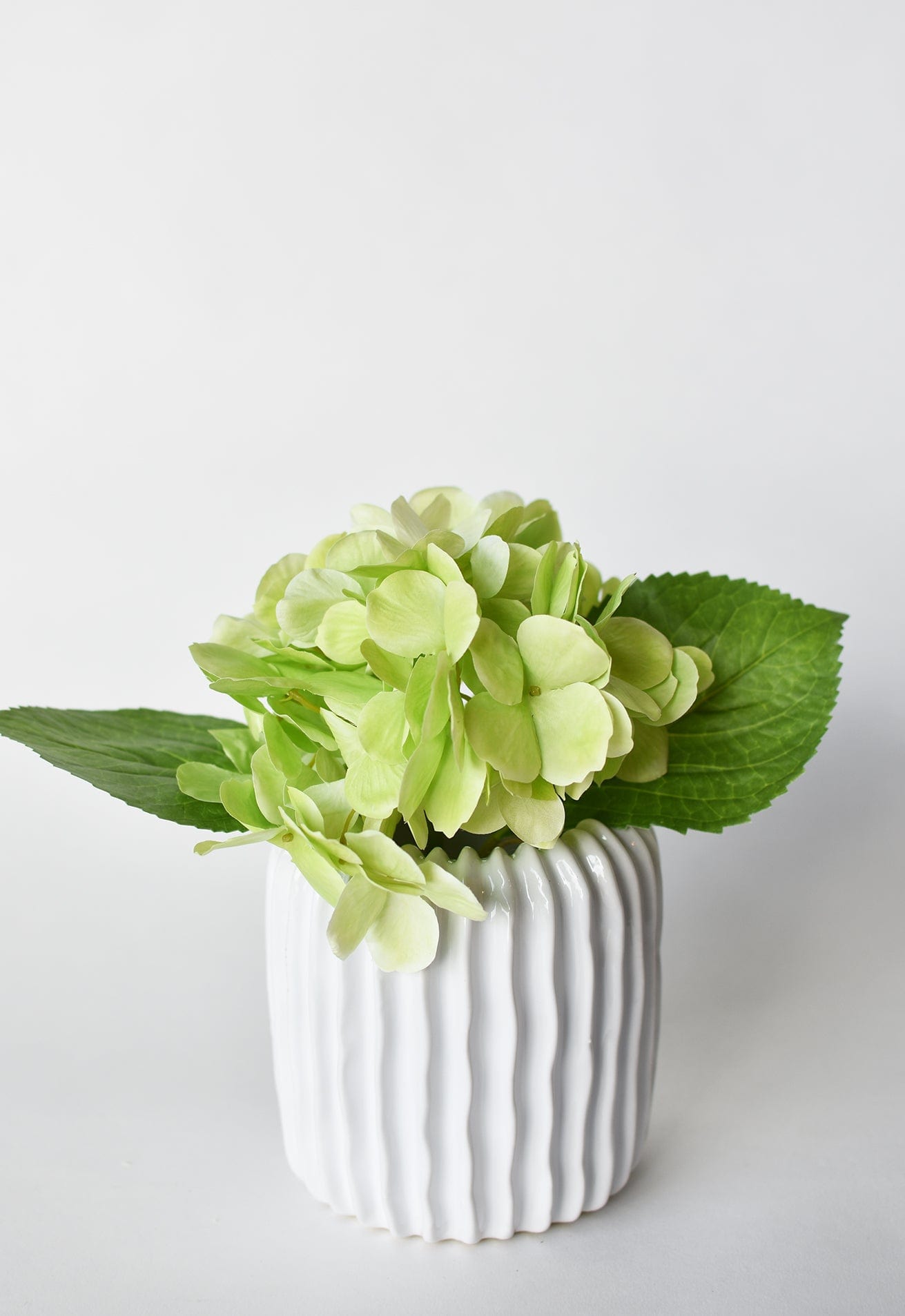 10" Faux Green Hydrangea Stem (Online exclusive)