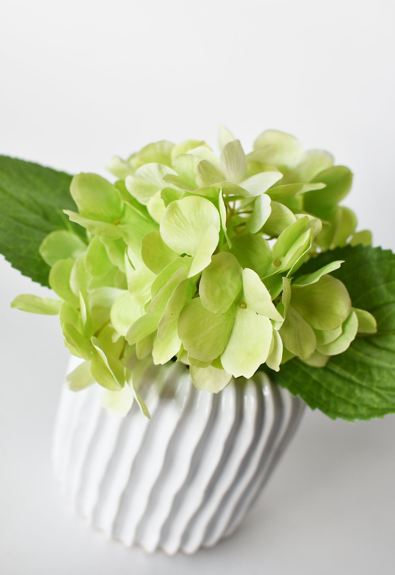 10" Faux Green Hydrangea Stem (Online exclusive)