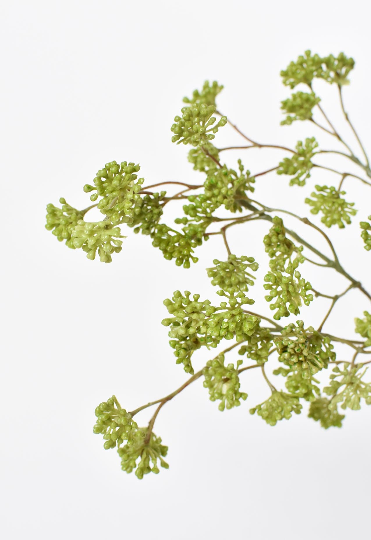 16" Faux Soft Green Sedum Berry Stem (Online exclusive)