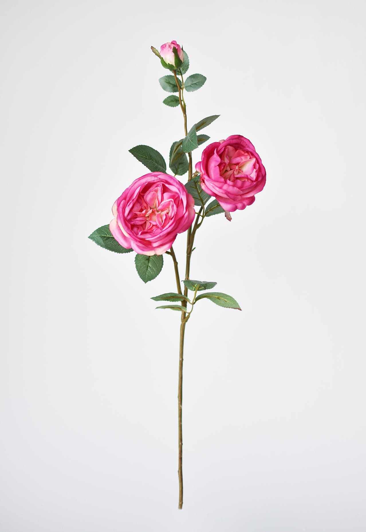 29" Faux Fuchsia Cabbage Rose Stem (Online exclusive)
