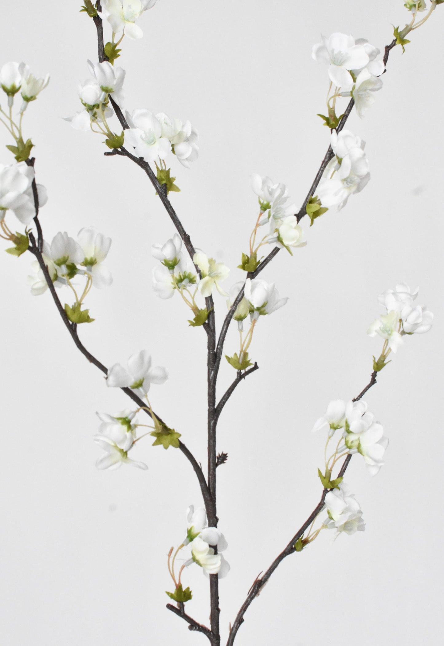 36" Faux Quince Blossom Cream / White Stem Flowering Branch (Online exclusive)