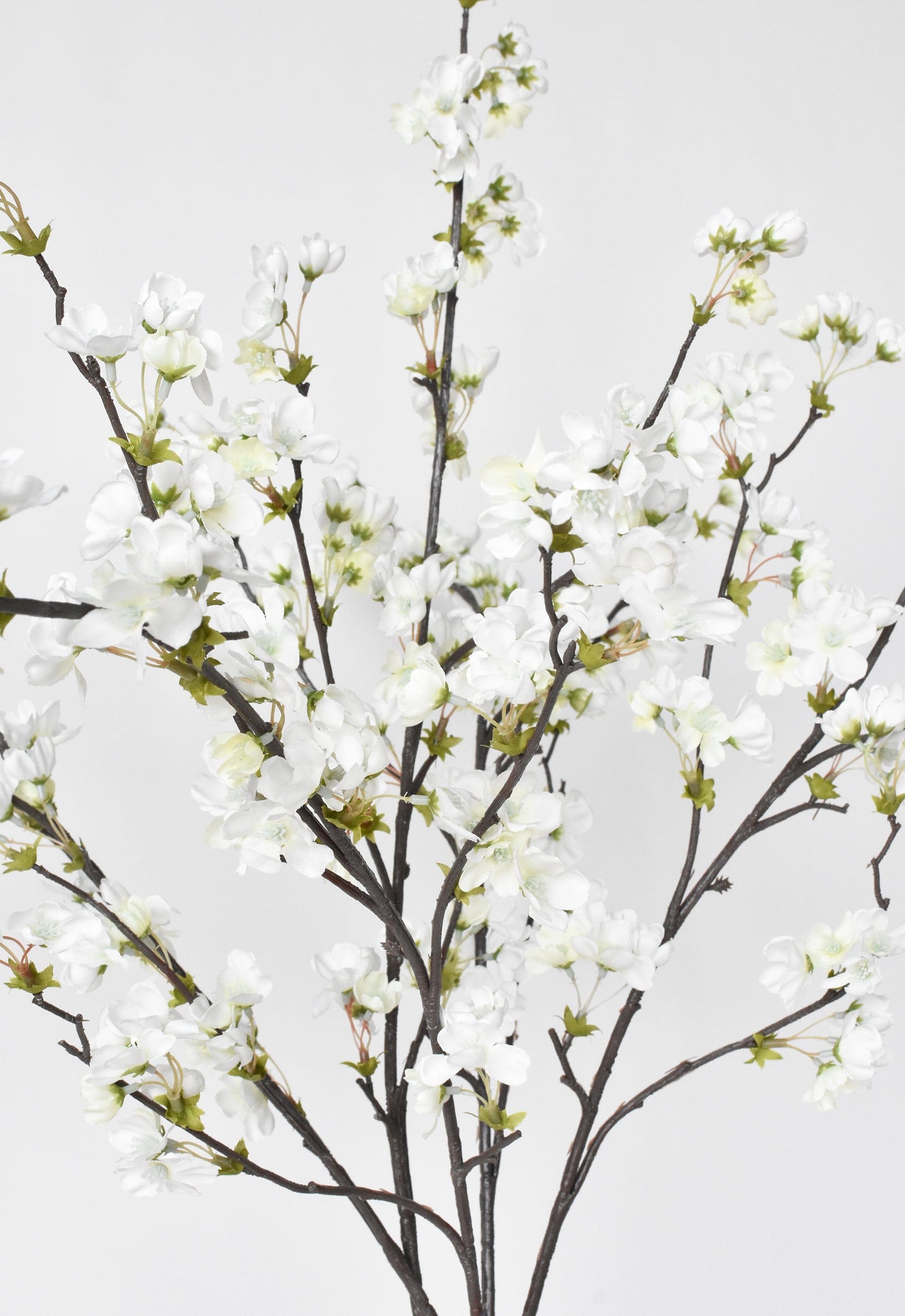 36" Faux Quince Blossom Cream / White Stem Flowering Branch (Online exclusive)