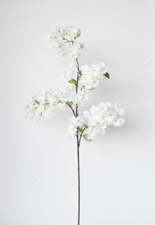 40" Faux Cherry Blossom Branch Stem Cream  (online exclusive)