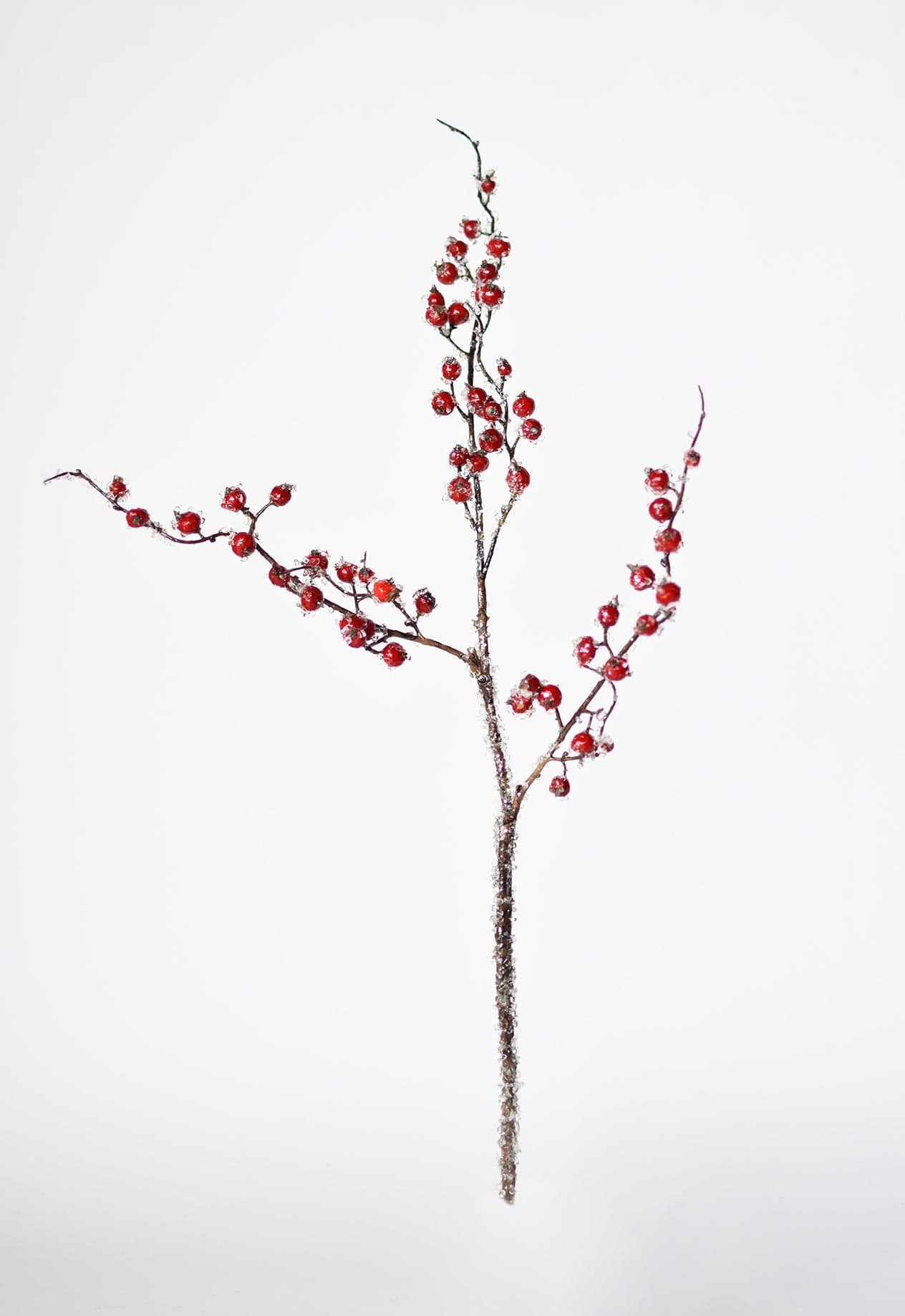 29" Faux Iced Red Berry Stem (Online exclusive)