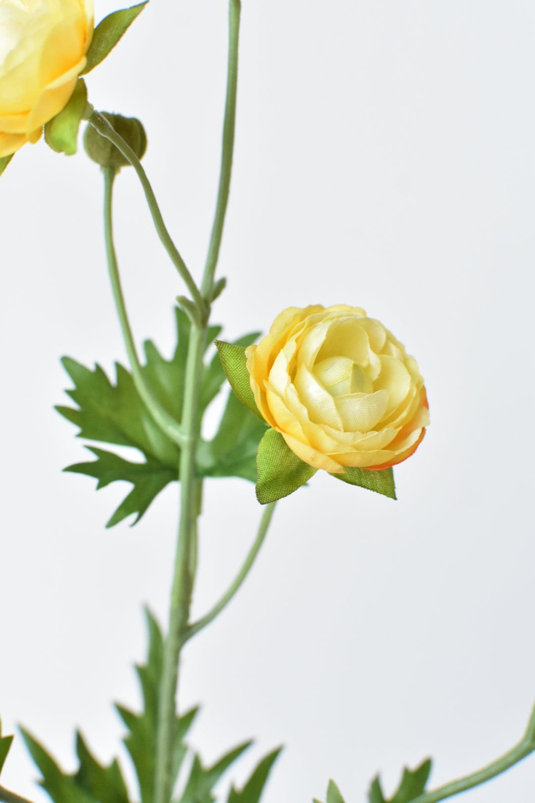 22" Faux Mini Yellow Ranunculus Stem (Online exclusive)