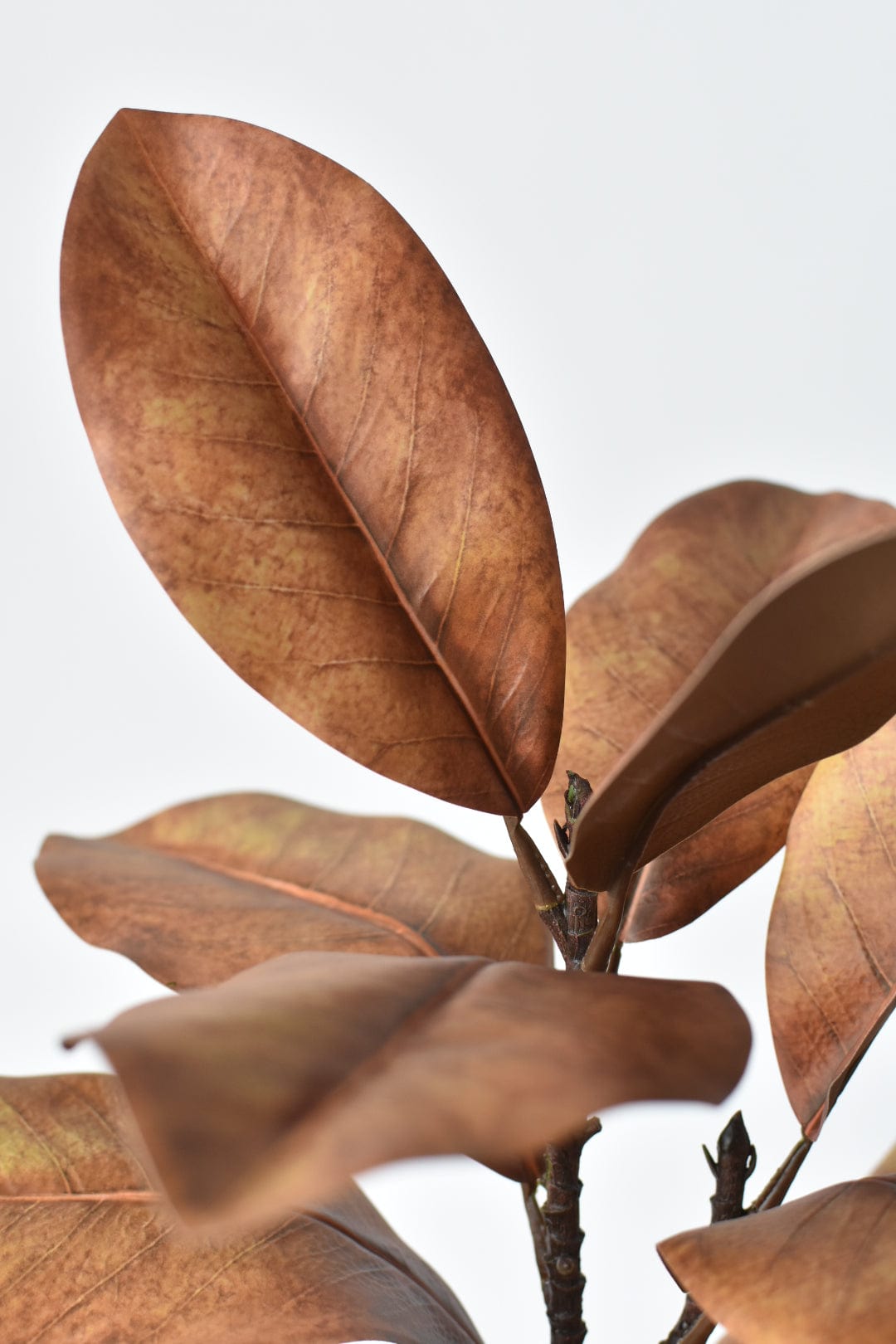 21" Faux Magnolia Leaf Stem : Tobacco (Online exclusive)