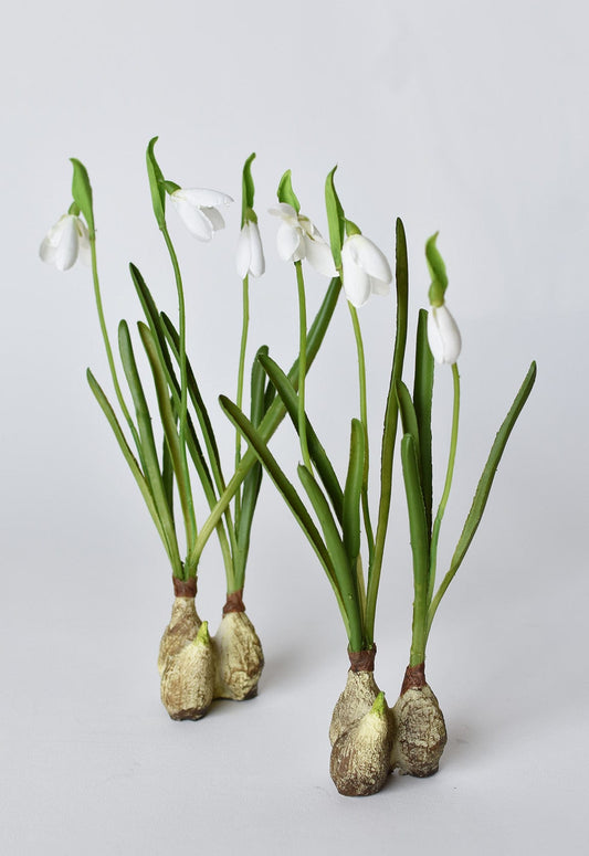 10" Faux Standing Snowdrop w/Bulb (Online exclusive)