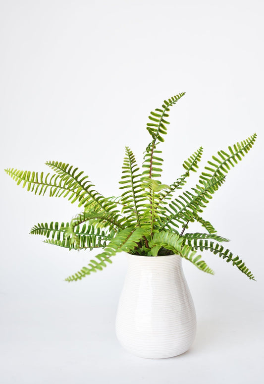 17" Faux Green Boston Fern Bush (Online exclusive)