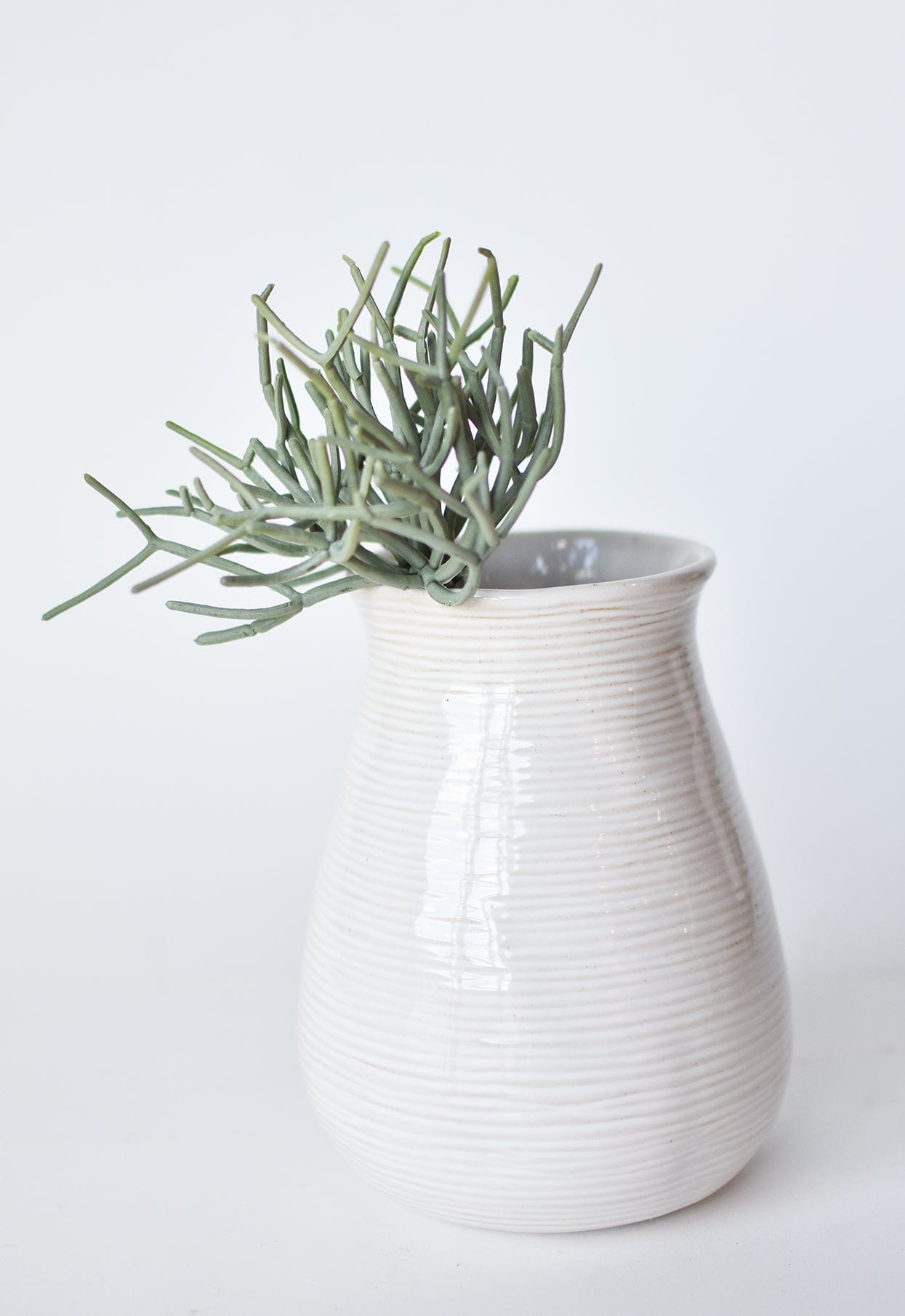 8" Faux Soft Touch Green/Gray Pencil Cactus Pick (Online exclusive)