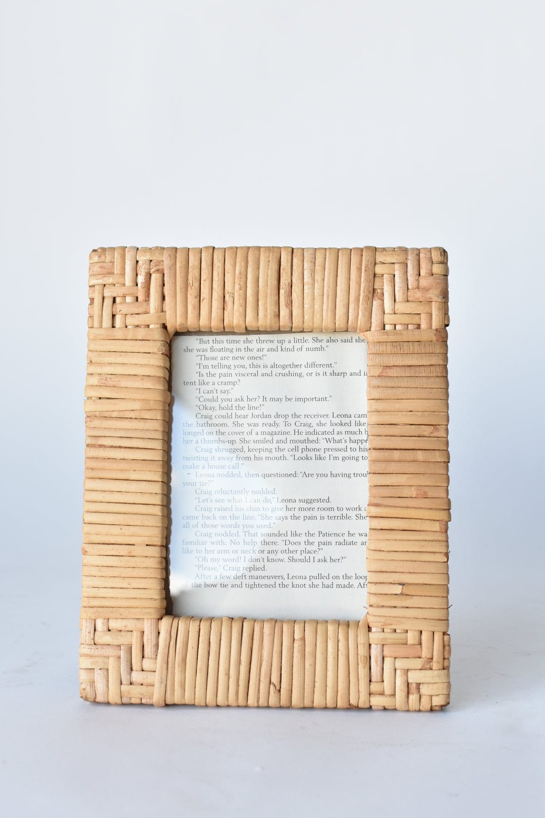 Woven Rattan Picture Frame (holds 4x6) (online exclusive)