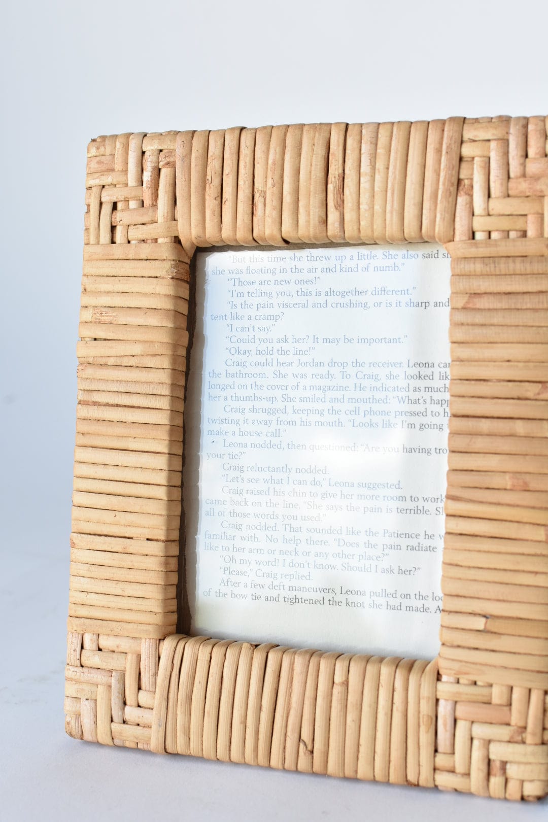 Woven Rattan Picture Frame (holds 4x6) (online exclusive)